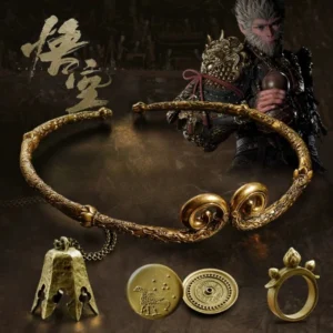 Black Myth Wukong Deluxe Edition Necklace Jewelry Ring Headband Boxed 4- pieces Collection